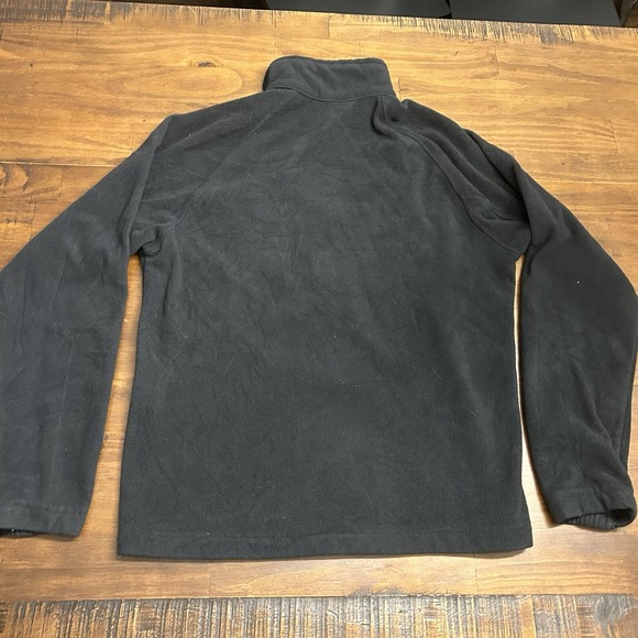 Columbia 1/2 Zip Fleece Sweater Men's S Black Pullover Outdoor Hiking Pocket - Picture 3 of 11